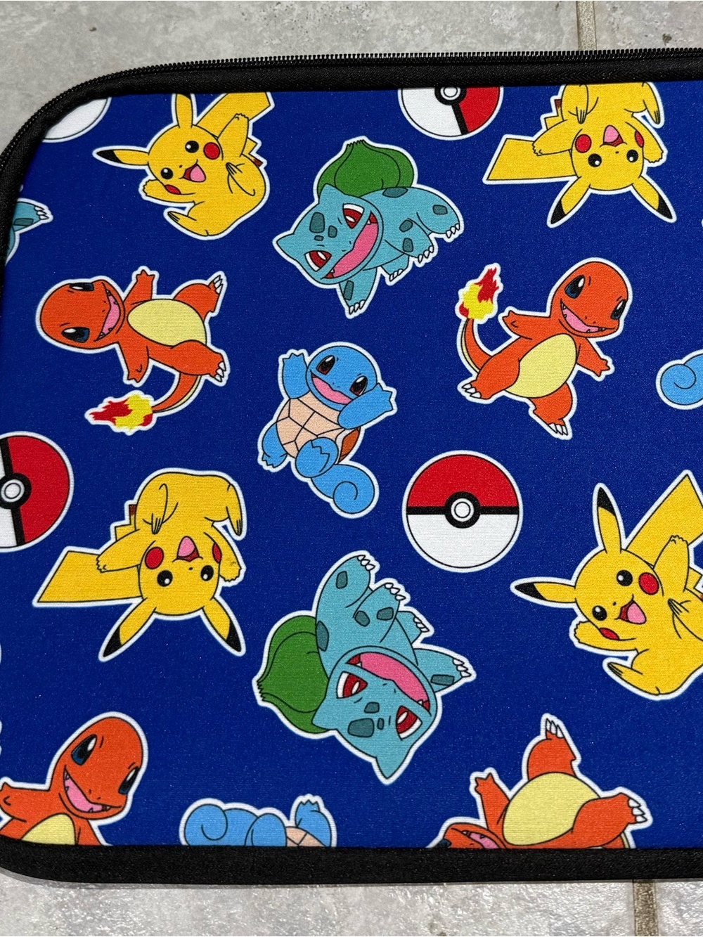 Bioworld Blue Pokemon Starter Characters 13-inch Laptop Sleeve